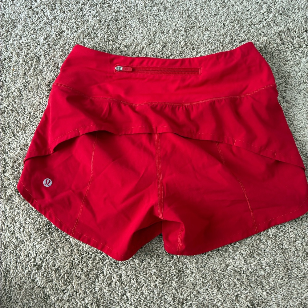 Red Lululemon short size two